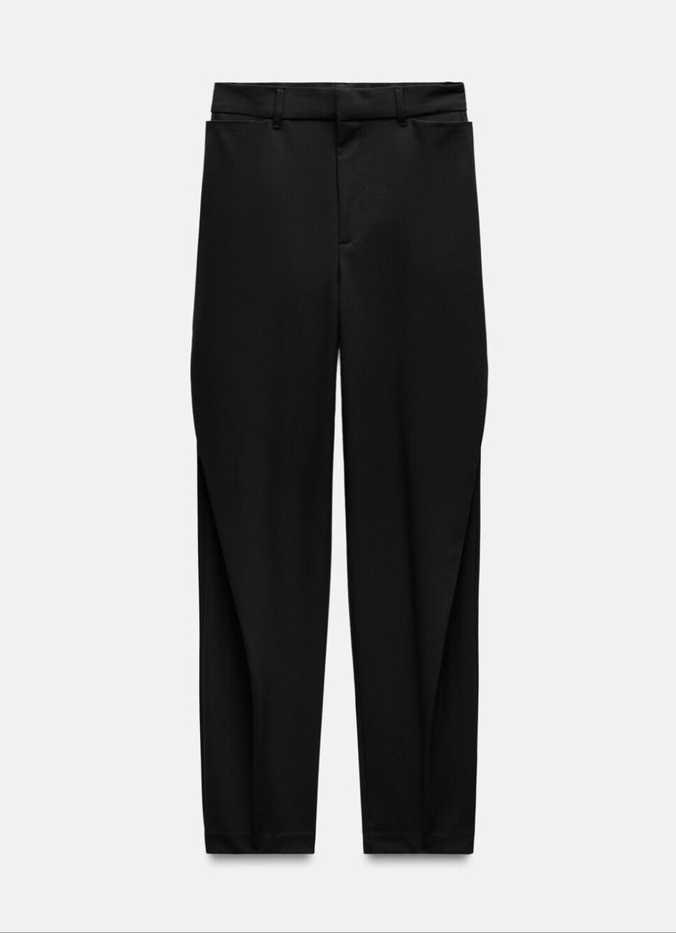 ZARA Wrap Leg Black Pants Trousers Tailored